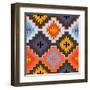 Vector Navajo Tribal Ornament-tukkki-Framed Art Print