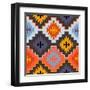 Vector Navajo Tribal Ornament-tukkki-Framed Art Print