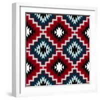 Vector Navajo Tribal Ornament-tukkki-Framed Art Print