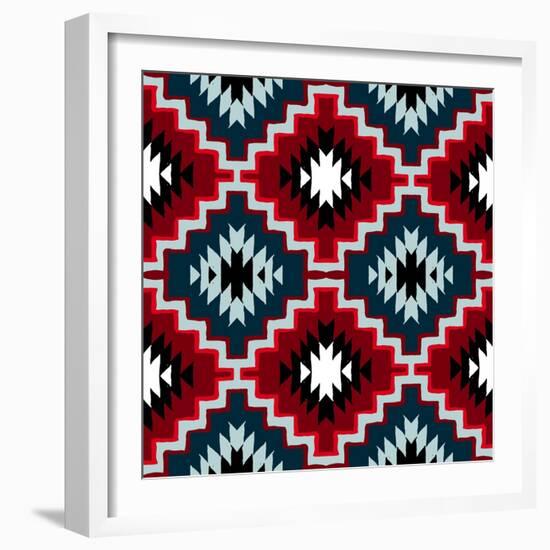 Vector Navajo Tribal Ornament-tukkki-Framed Art Print