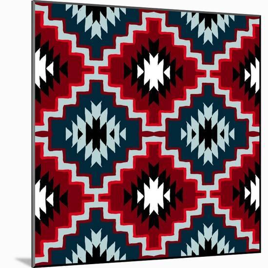 Vector Navajo Tribal Ornament-tukkki-Mounted Art Print