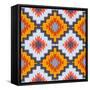 Vector Navajo Tribal Ornament-tukkki-Framed Stretched Canvas