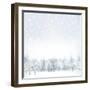 Vector of Winter Scene with Forest Background.-rvika-Framed Art Print