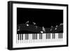 Vector Piano Musical Abstract Background-aispl-Framed Art Print