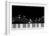 Vector Piano Musical Abstract Background-aispl-Framed Art Print