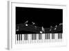 Vector Piano Musical Abstract Background-aispl-Framed Art Print