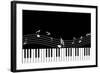 Vector Piano Musical Abstract Background-aispl-Framed Art Print