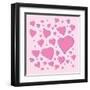 Vector Pink Hearts-skoo-Framed Art Print