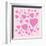 Vector Pink Hearts-skoo-Framed Art Print