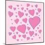 Vector Pink Hearts-skoo-Mounted Art Print