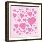 Vector Pink Hearts-skoo-Framed Art Print