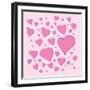 Vector Pink Hearts-skoo-Framed Art Print