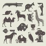 Animals Set-vector pro-Art Print