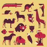 Animals Set-vector pro-Art Print