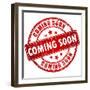 Vector Red Stamp Coming Soon-Arcady31-Framed Premium Giclee Print