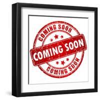 Vector Red Stamp Coming Soon-Arcady31-Framed Art Print