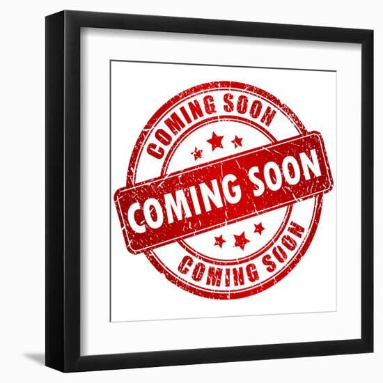 Vector Red Stamp Coming Soon-Arcady31-Framed Art Print