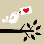 Bird Love Card-vector-RGB-Laminated Art Print