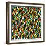 Vector Seamless Abstract Hand-Drawn Pattern with Leaf-Markovka-Framed Art Print