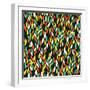 Vector Seamless Abstract Hand-Drawn Pattern with Leaf-Markovka-Framed Art Print