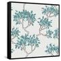 Vector Seamless Pattern of Tree Branches with Leaves-Evgeniya Balala-Framed Stretched Canvas