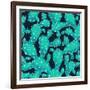 Vector Seamless Pattern with Bright Green Cactus-Anna Paff-Framed Art Print