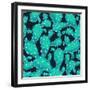 Vector Seamless Pattern with Bright Green Cactus-Anna Paff-Framed Art Print