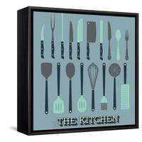 Vector Set: Kitchen Supplies-vreddane-Framed Stretched Canvas