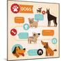 Vector Set of Infographics Design Elements - Dogs-venimo-Mounted Art Print