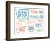 Vector Set: Rubber Stamps-hauvi-Framed Art Print