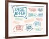 Vector Set: Rubber Stamps-hauvi-Framed Art Print