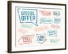 Vector Set: Rubber Stamps-hauvi-Framed Art Print