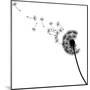 Vector Silhouette Graphic Illustration Depicting Dandelion Seed Dispersal-Robert F Balazik-Mounted Art Print
