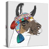 Vector Sketch of Alpaca-kavalenkava volha-Stretched Canvas