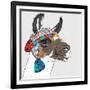 Vector Sketch of Alpaca-kavalenkava volha-Framed Art Print