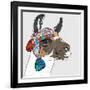 Vector Sketch of Alpaca-kavalenkava volha-Framed Art Print