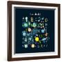 Vector Space Alphabet-Olga Utchenko-Framed Art Print