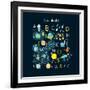 Vector Space Alphabet-Olga Utchenko-Framed Art Print