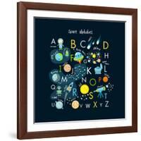 Vector Space Alphabet-Olga Utchenko-Framed Art Print