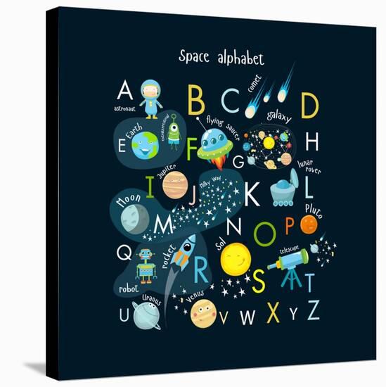 Vector Space Alphabet-Olga Utchenko-Stretched Canvas