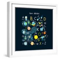 Vector Space Alphabet-Olga Utchenko-Framed Art Print