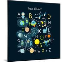 Vector Space Alphabet-Olga Utchenko-Mounted Art Print