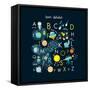 Vector Space Alphabet-Olga Utchenko-Framed Stretched Canvas