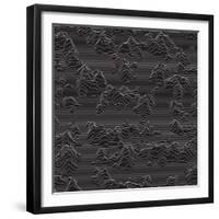 Vector Striped Background. Abstract Line Waves. Sound Wave Oscillation. Funky Curled Lines. Elegant-GarryKillian-Framed Premium Giclee Print