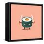 Vector Sushi Cartoon Character Illustration-Apple Art-Framed Stretched Canvas
