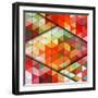 Vector Triangles Pattern-Maksim Krasnov-Framed Art Print