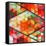 Vector Triangles Pattern-Maksim Krasnov-Framed Stretched Canvas