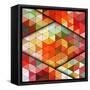 Vector Triangles Pattern-Maksim Krasnov-Framed Stretched Canvas