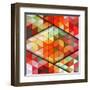 Vector Triangles Pattern-Maksim Krasnov-Framed Art Print