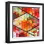 Vector Triangles Pattern-Maksim Krasnov-Framed Art Print